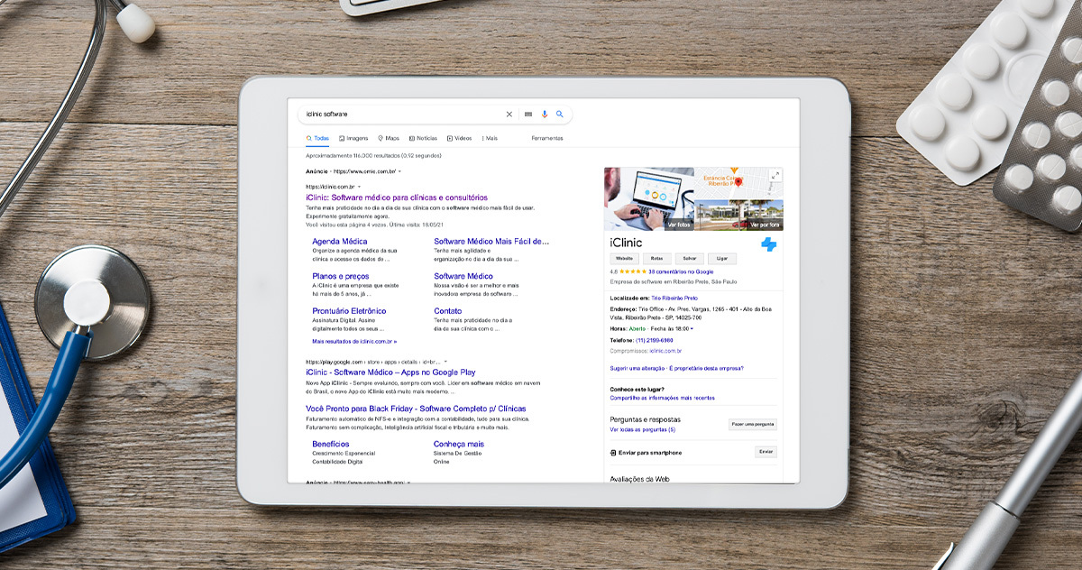 Por que ter presença online é importante para consultórios? 2 Marketing para clínicas: como aparecer na primeira página do Google