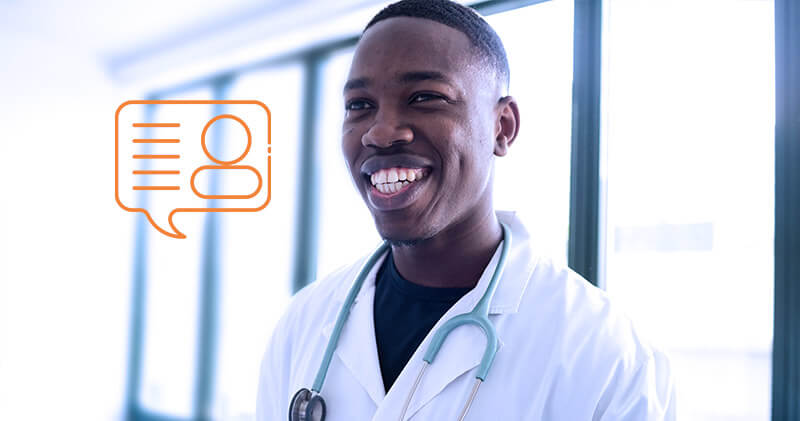 encaixe medico medico sorrindo