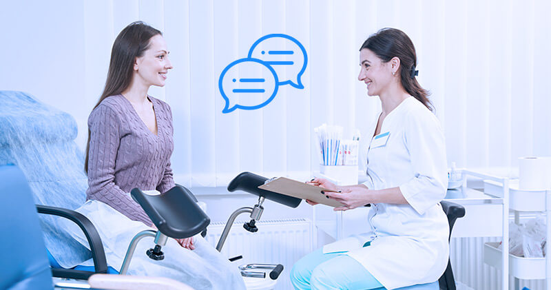 sistema de controle de cadastro dos pacientes medica e paciente conversando