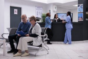 recepção de clínica médica